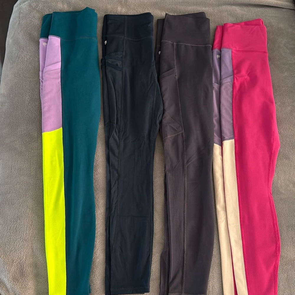 4 Pairs Fabletics Leggings with Pockets